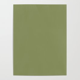 Dark Meadow Green Solid Color Pairs To Sherwin Williams Leapfrog SW 6431 Poster