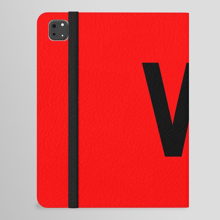LETTER w (BLACK-RED) iPad Folio Case
