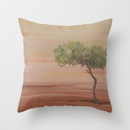 Desert Tree Throw Pillow