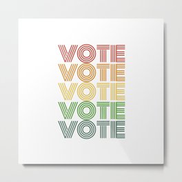 Vote Shirt Gift Vintage Retro Election 2020 Voter Metal Print | Vintage, Democrat, Watercolor, Women, Men, Trump, American, Nasty, Matters, Voter 