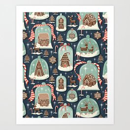 Vintage Christmas Art Prints For Any Decor Style Society6 Stencil design with tree, balls, snowflake. vintage christmas art prints for any