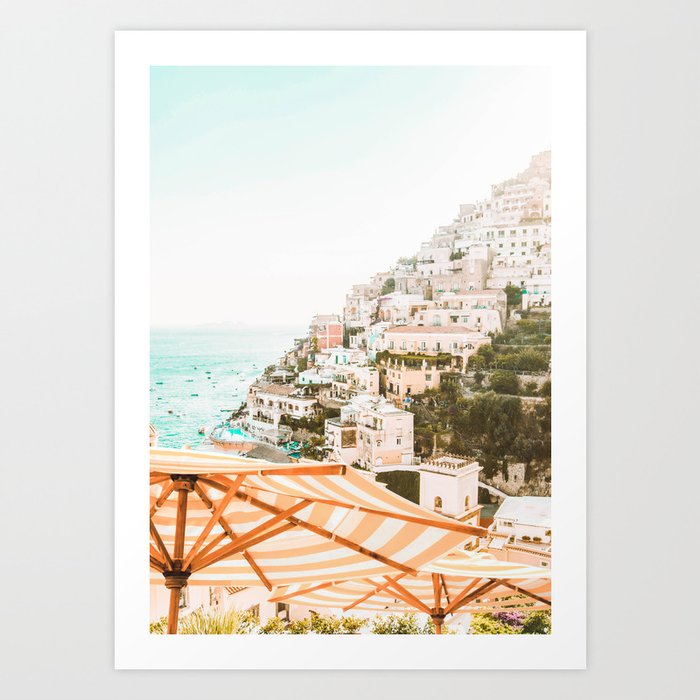 Positano, Italy Beach Vibes Photography Art Print
