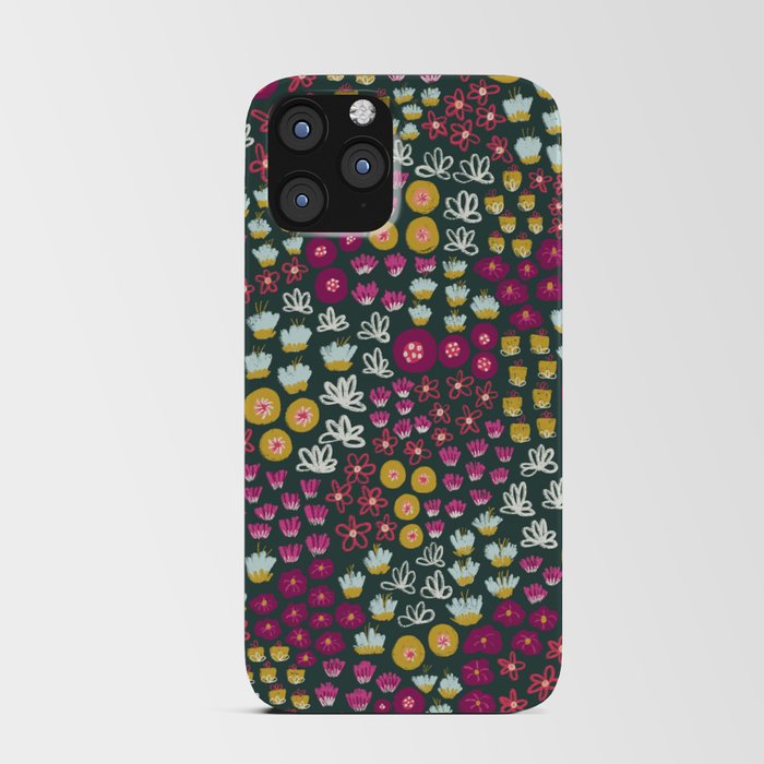 Moody Blooms Pattern iPhone Card Case
