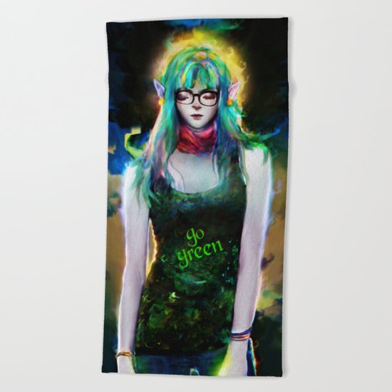 casual elf Beach Towel