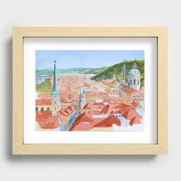 Overlooking Prague Recessed Framed Print