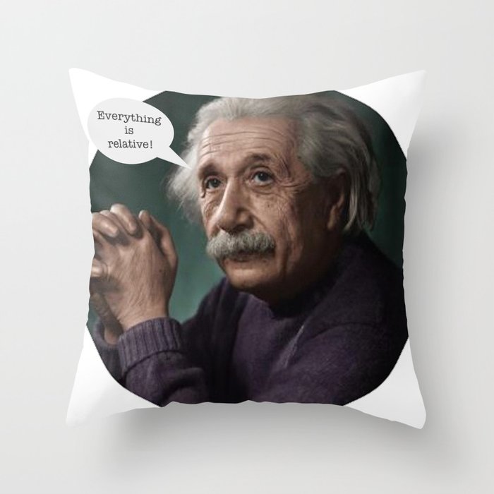 Albert Einstein Relativity  Throw Pillow