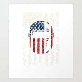 USA Flag Patriotic American Welder Welding Helmet Art Print | Soldering, Cars, Graphicdesign, Gift, Welding, Machanic, Technician, Tuning, Serviceman, Carmechanic 