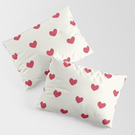 Cute Red Hearts Pattern Pillow Sham