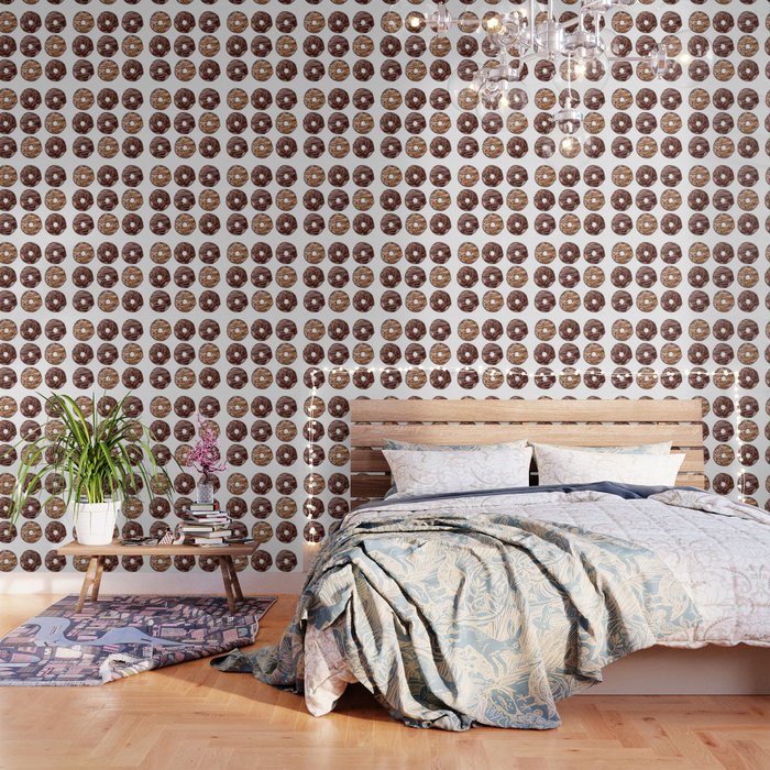 Chocolate Donuts Pattern Wallpaper