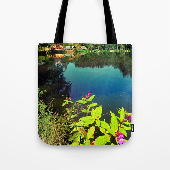 End of summer at the pond Tote Bag