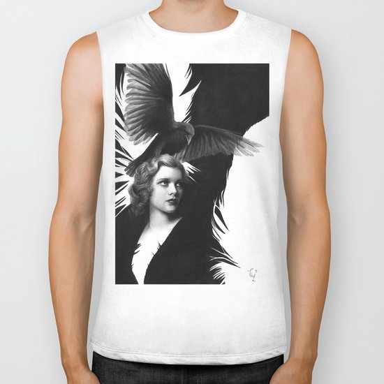 Lady and the Raven Biker Tank