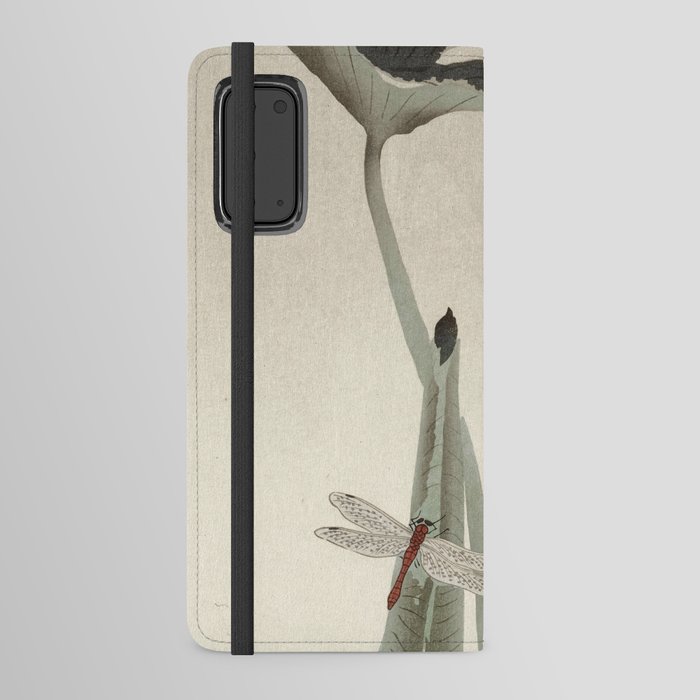 Dragonfly and Lotus, 1920 by Ohara Koson Android Wallet Case