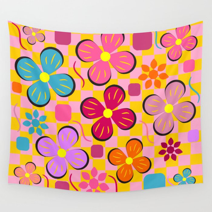 Floral joy in June Wall Tapestry