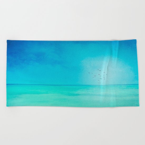 Silent Mediterranean Sea Beach Towel