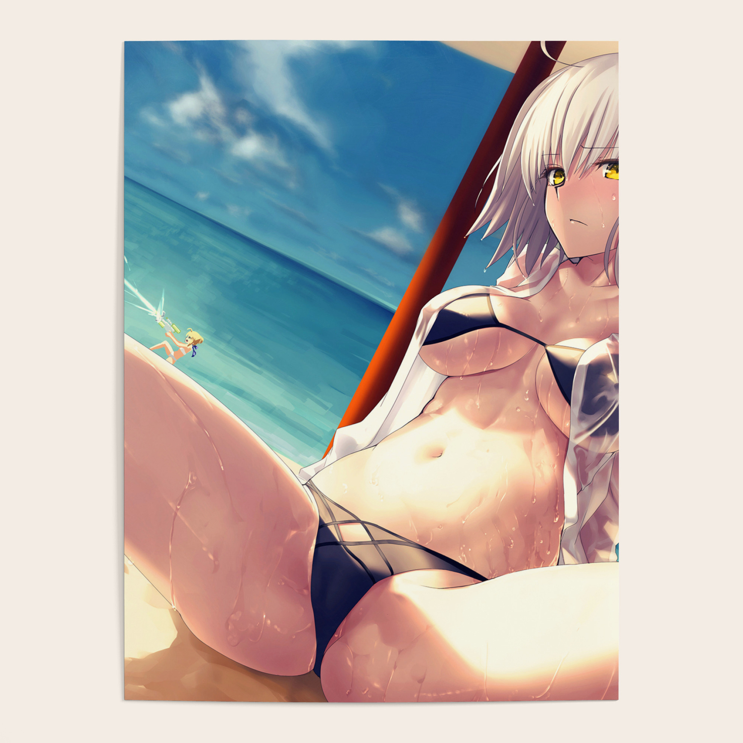 Super Hot Hentai Girl In Bikini Relaxing On Beach With Spread Legs Ultra Hd Poster By Hires Society6 With tenor, maker of gif keyboard, add popular anime legs animated gifs to your conversations. super hot hentai girl in bikini relaxing on beach with spread legs ultra hd poster by hires