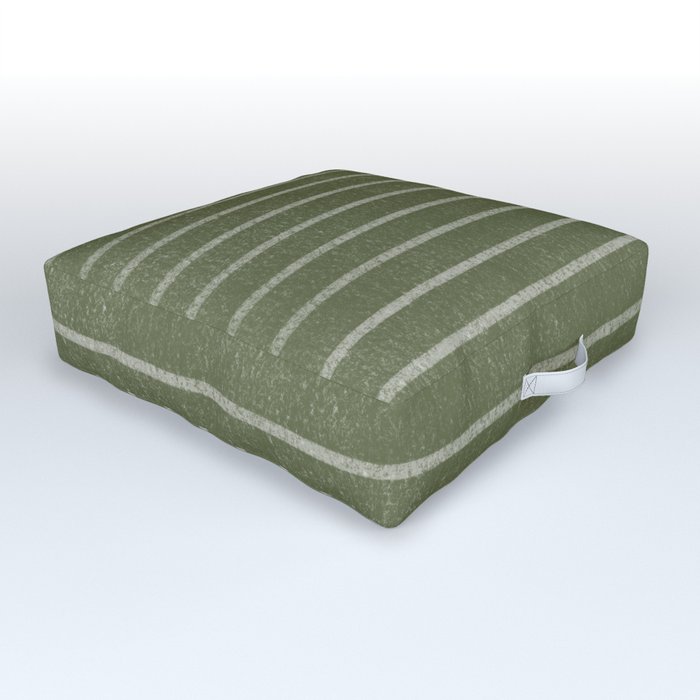 Classic Stripe (Moss Green) Outdoor Floor Cushion
