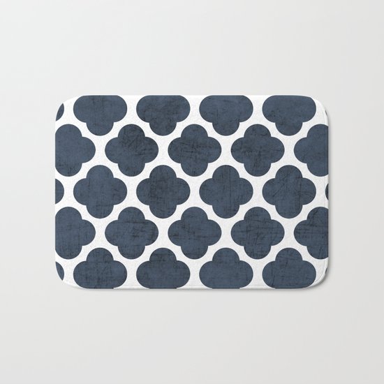 navy clover Bath Mat
