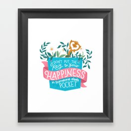Key To Happiness Framed Art Print