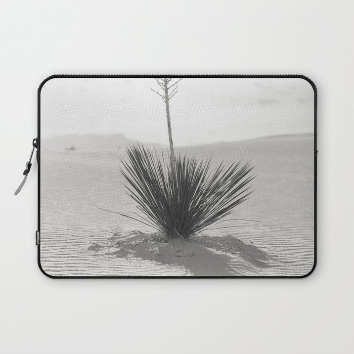 White Sands Plants - Black and White Photography Laptop Sleeve
