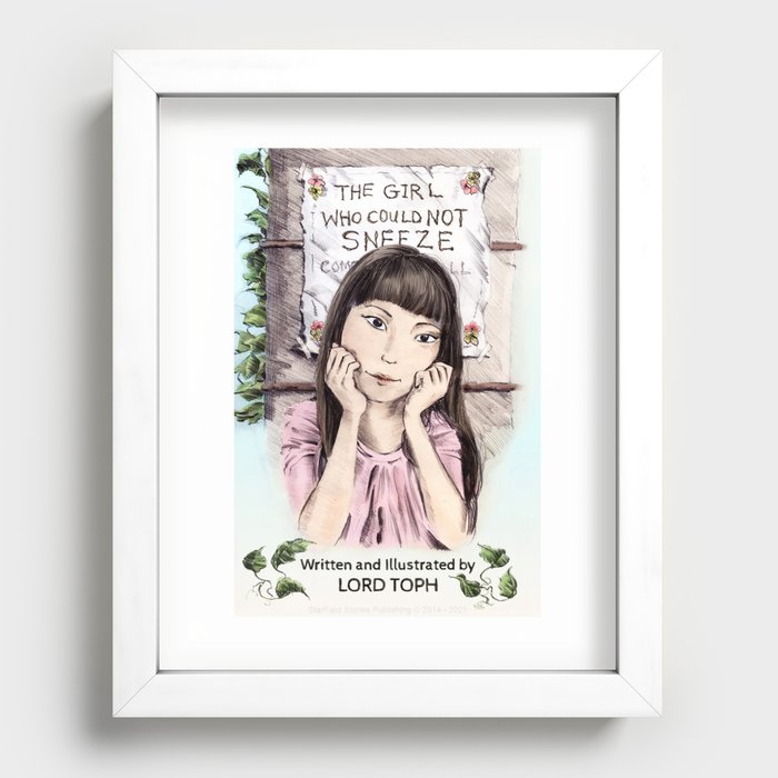 The Girl Who Could Not Sneeze (Book Cover) Recessed Framed Print
