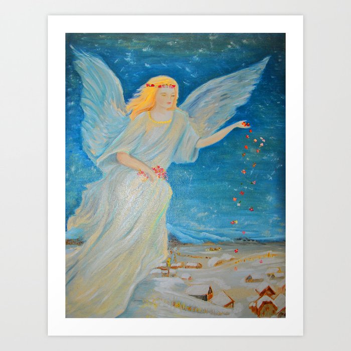 Bless me | Guardian Angels are Here | Angel of Abundance | Love Art Print