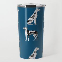 Great Dane harlequin coat dog breed gifts pet patterns for pure breed lovers Travel Mug