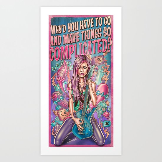 Complicated - Avril Lavigne Art Print