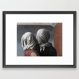 The Lovers II (Les Amants) 1928, Artwork Rene Magritte For Prints, Posters, Shirts, Bags Men Women K Framed Art Print | Vangogh, Painting, Painter, Greatest, Trending, Painters, Magrite, Artsy, Surrealist, Art 