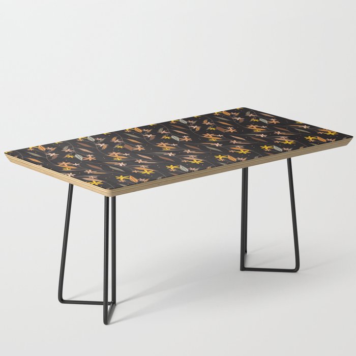 Autumn flower branches pattern with beautiful warm colors Coffee Table