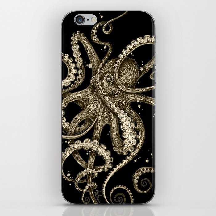 Octopsychedelia Sepia iPhone Skin