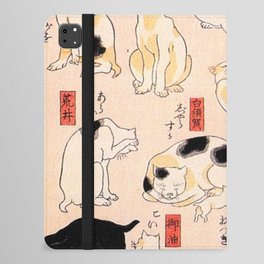 Cats for the Stations and Positions of the Tokaido Road print 2 portrait iPad Folio Case