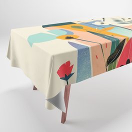 Bauhaus Floral #12 Tablecloth
