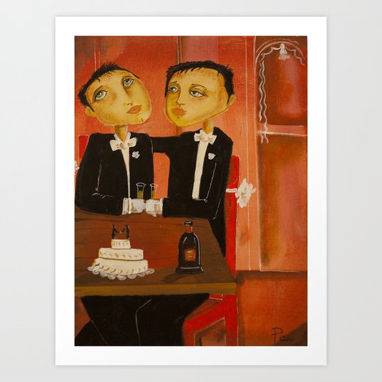 Wedding day Art Print