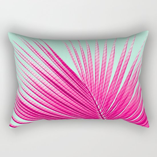 Pink Candy Cane Palm Rectangular Pillow