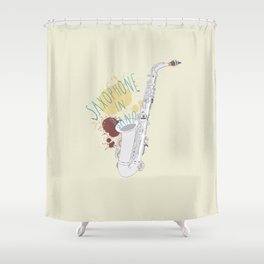 The Band Saxophone Shower Curtain