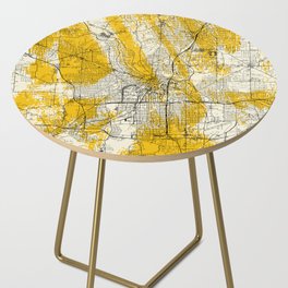 Akron USA - Yellow City Map Side Table