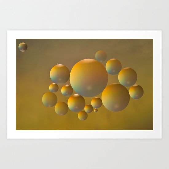 Distant moon. Art Print