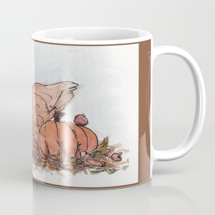 Autumn Chicken with border  Coffee Mug