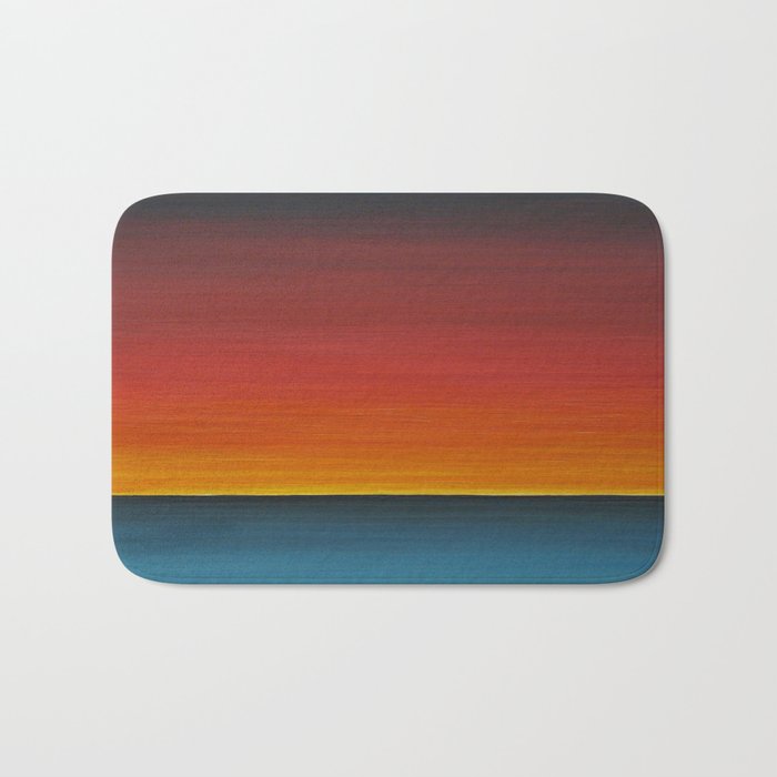 Sea Sunset Meditation Beach Painting Bath Mat By Julia Society6
