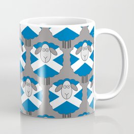 Scottish Saltire Flag Patterned Sheep Coffee Mug