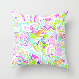Colorful abstract geometric pattern Throw Pillow