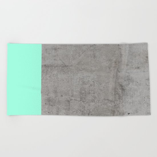 Sea on Concrete Beach Towel