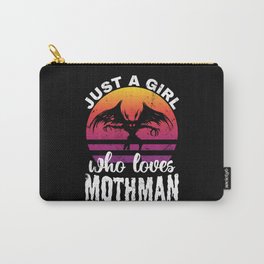 Just a Girl who loves Mothman Retro Sunset Womens Carry-All Pouch