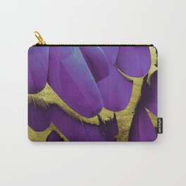 Heart of Gold Blue Violet feathers Carry-All Pouch