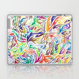 Abstract multi colour flames. Laptop Skin