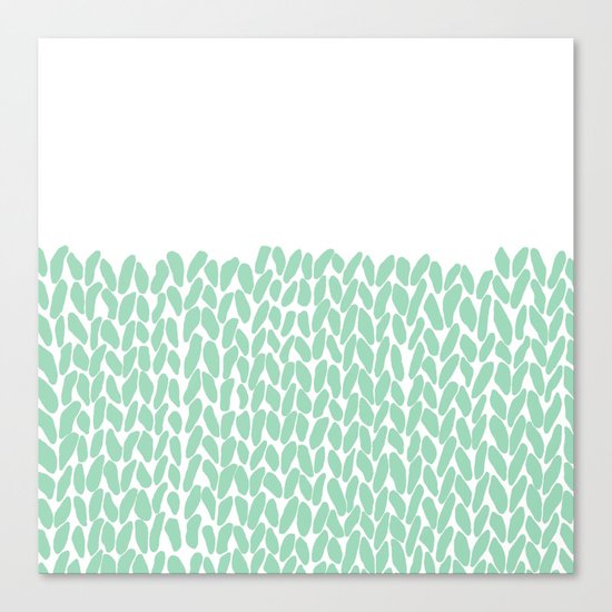 Half Knit Mint Canvas Print