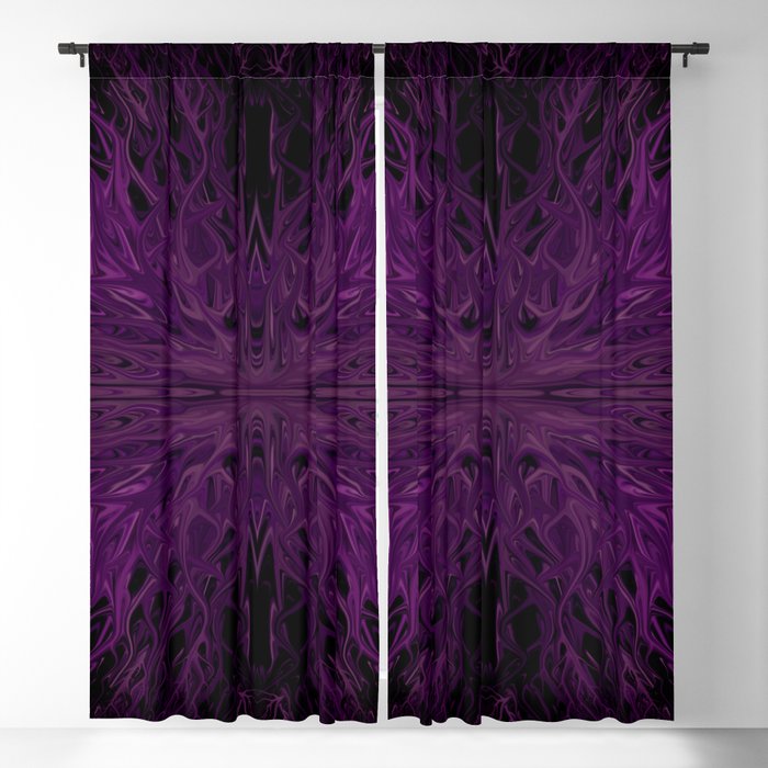 Dark Purple Firegrass Quad 1 By Chris Sparks Blackout Curtain By