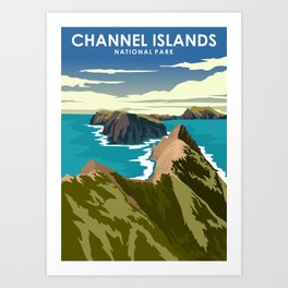 Channel Islands National Park Travel Poster Art Print