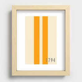 Orange and Stripes - The University of Tennessee  Recessed Framed Print