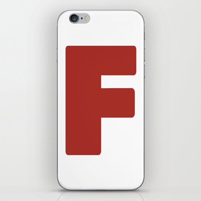 F (Maroon & White Letter) iPhone Skin